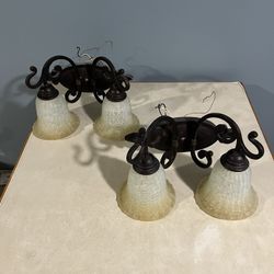 Pair Of Bathroom Lighting Fixtures