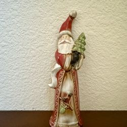 Hand Painted Clay Old World Christmas Santa Claus 