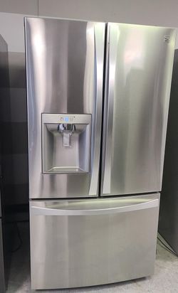 Kenmore 3 Door Stainless Steel Refrigerator Fridge
