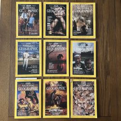 National Geographic 1991 Set Of 9 Issues 3 Supplements Vintage
