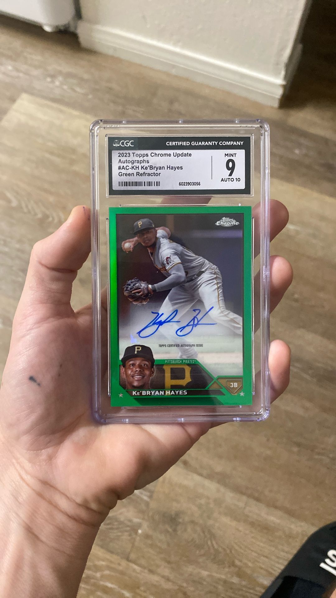 2023 Topps Chrome Update Ke’Bryan Hayes Green Refractor Auto /99 #AC-KH