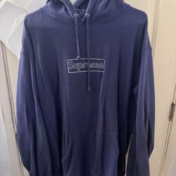 Supreme X KAWS Chalk Logo Hooded Sweatshirt