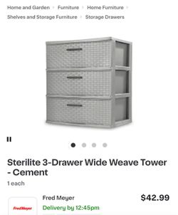 3 Drawer Sterilite Storage