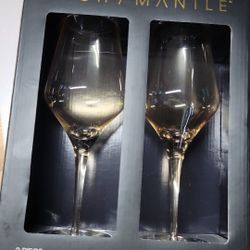 Amber Wine Glasses Set Of 2