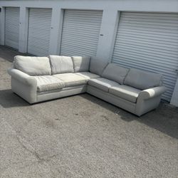 Pottery Barn Light Grey Sectional (Free Delivery) (Retail: 5,000)