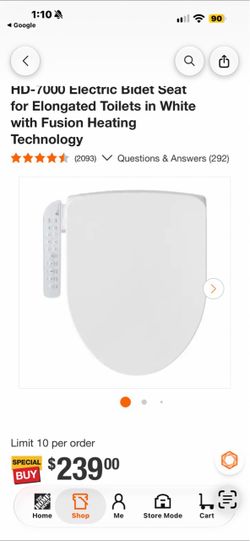 Bidet Seat for Elongated Toilets