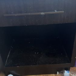 Black TV Stand Entertainment Cabinet