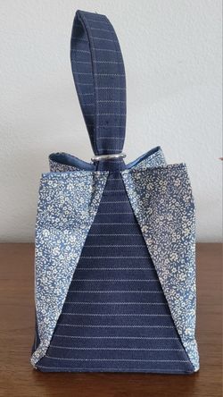Wrist Bag, Denim& Cotton. 