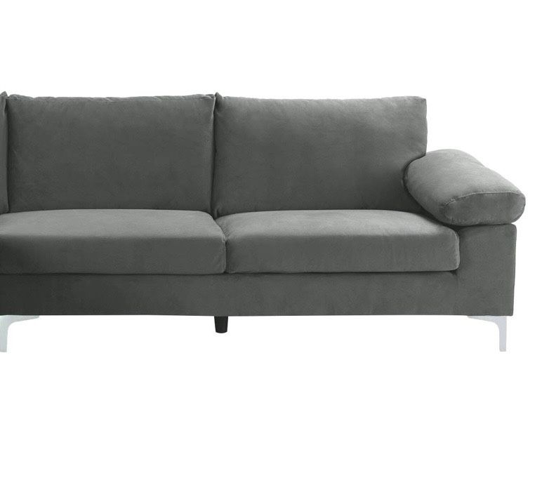 Half of a sectional gray