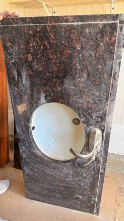 49” Granite Bathroom Vanity Top with Undermount Sink