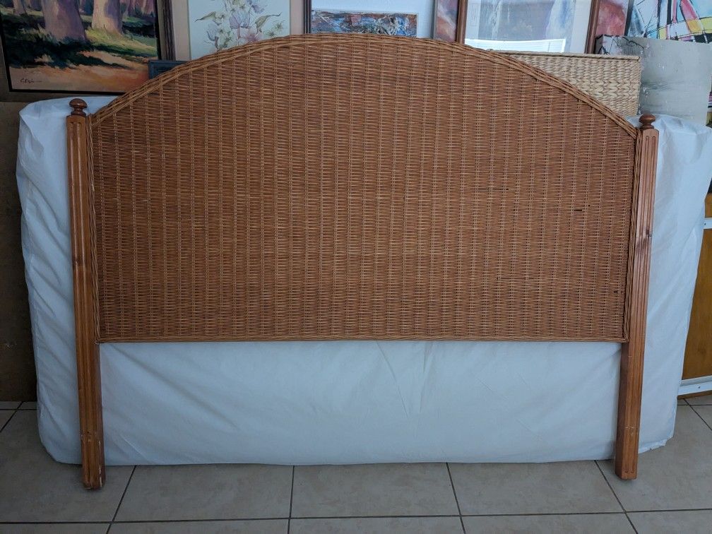 Queen Wicker Headboard - $110