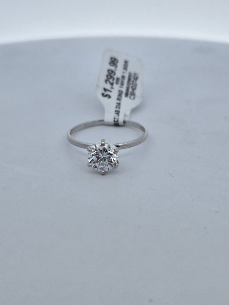14kt White Gold LABGROWN Diamond Ring 1.08cttw