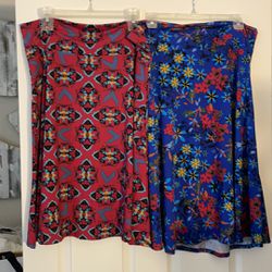 2 Azure Lularoe Skirts 
