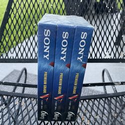 New sealed Sony 3 Pack Blank VHS 