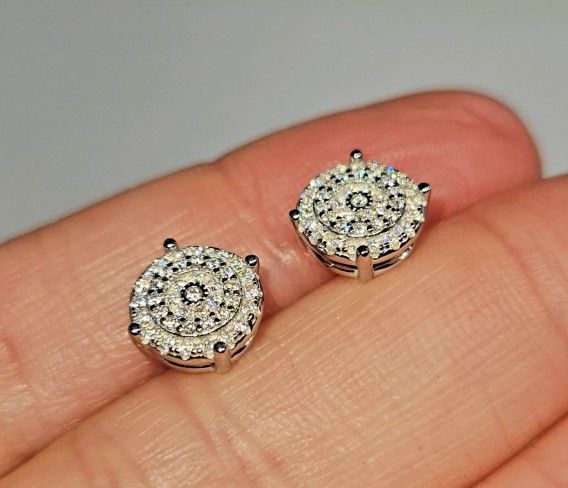 Moissanite 8mm Earrings