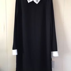 Victoria Beckham Collard Dress White Rabbit (Size Medium)