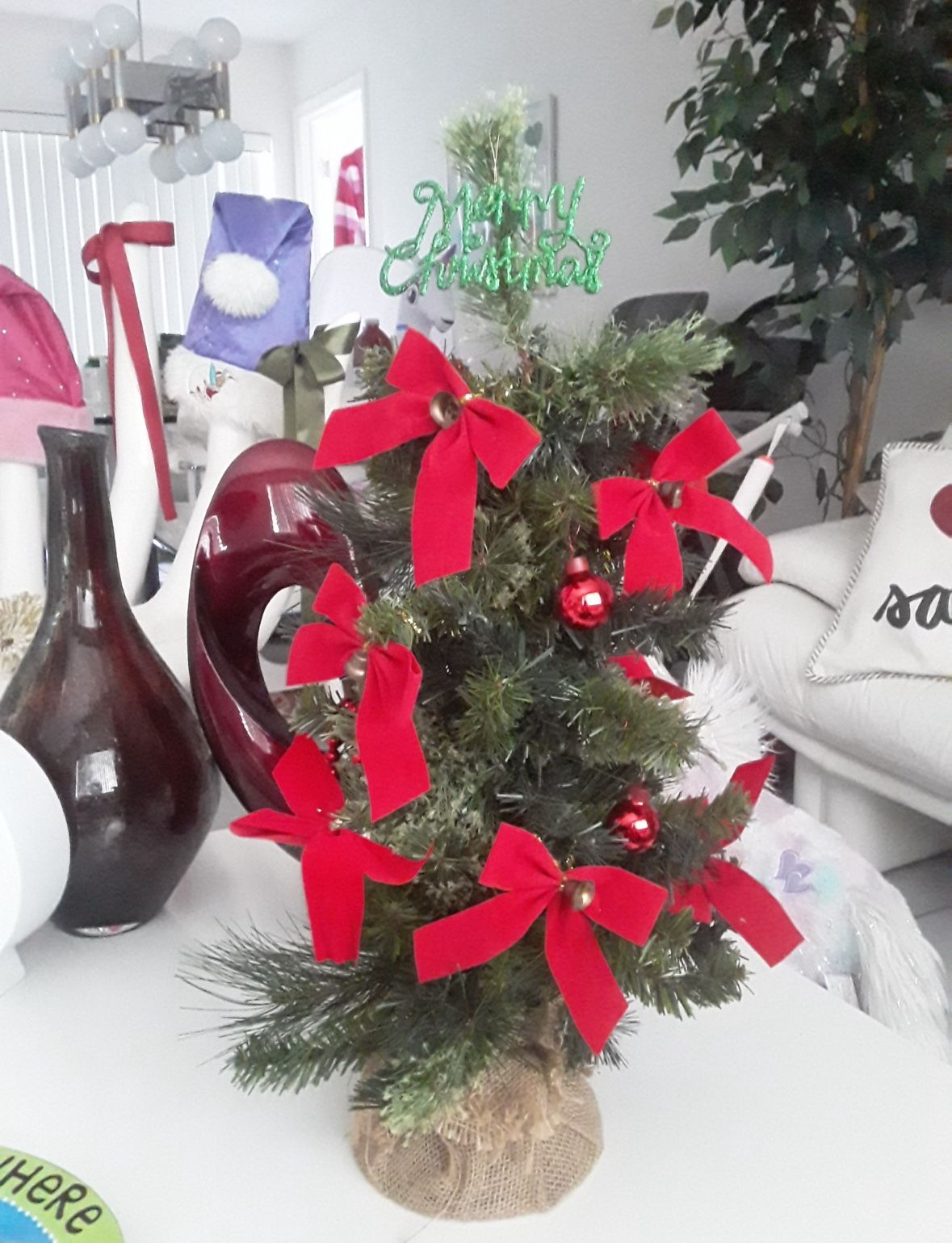 Small Decorated Table Top Christmas Tree