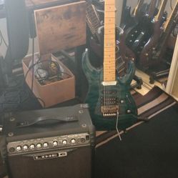 LTD ESP MH-103QM With Seymour Duncans Bridge & Neck & Line 6 Spider 3 Amp 