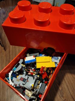 LEGO Large Stackable Storage Brick • 8 Knobs • Red • #4004