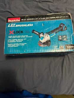 Makita 18V LXT Lithium-Ion Brushless Cordless 4-1/ 2 in. /5 in. X-LOCK Angle Grinder with AFT, Tool Only