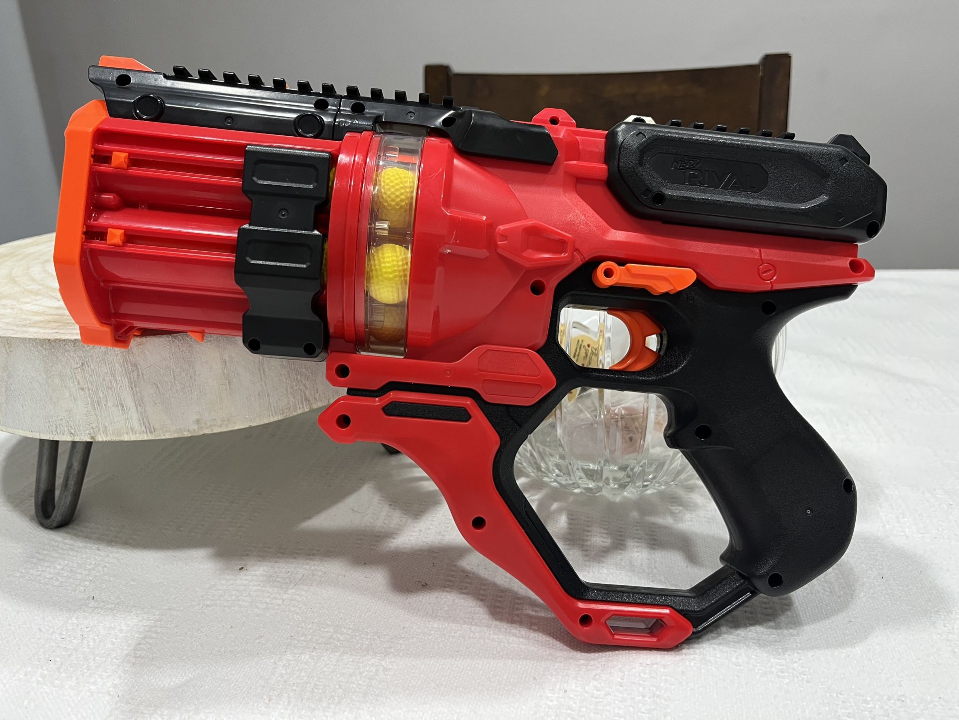 NERF Rival XX-1500 Roundhouse Blaster with a few loaded rounds TESTED and Works