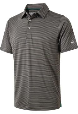 Michel Rouen Performance Striped Golf Polo