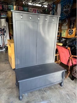 Hall tree with bench storage