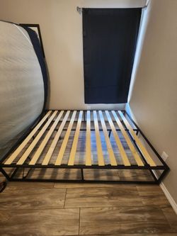 Metal queen bed frame