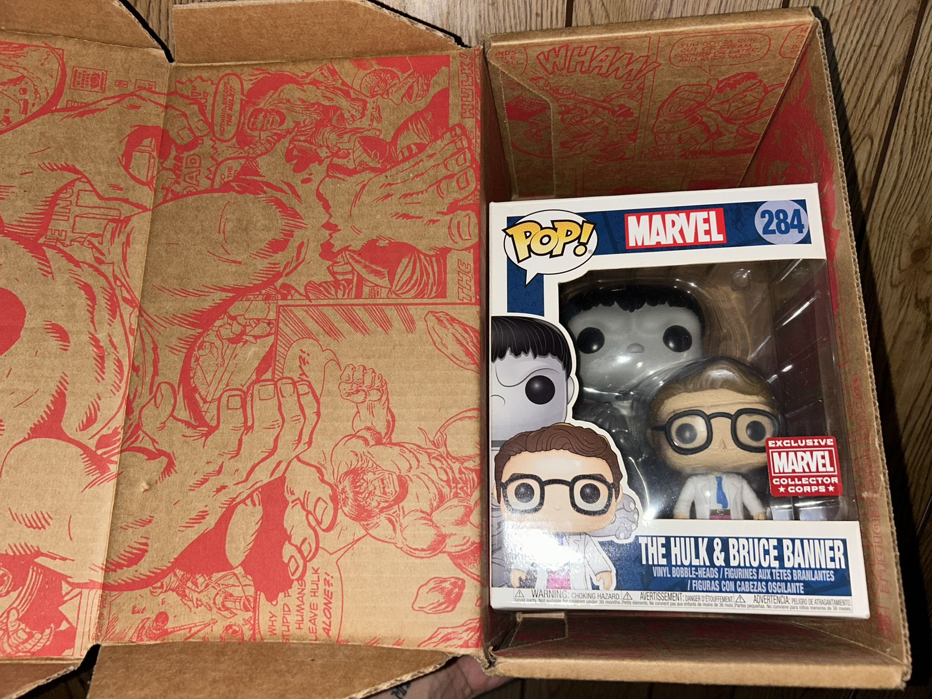 Marvel The Hulk And Bruce Banner Funko Pop 284 Collection Corps