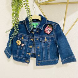 Dark Blue Baby Girl Denim Jacket 6 Months 