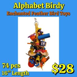 New Medium Size Parrot Bird Toy: Alphabet Birdy