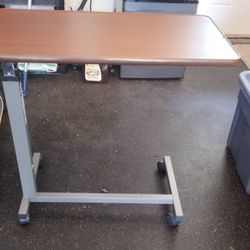 Adjustable over bed table 