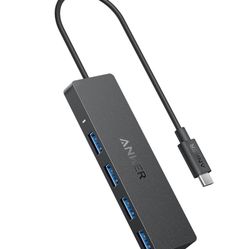 Anker 4-Port USB 3.0 Data Hub - 5Gbps Transfer Speed, 0.7ft Cable for MacBook, iMac, Surface, HDDs