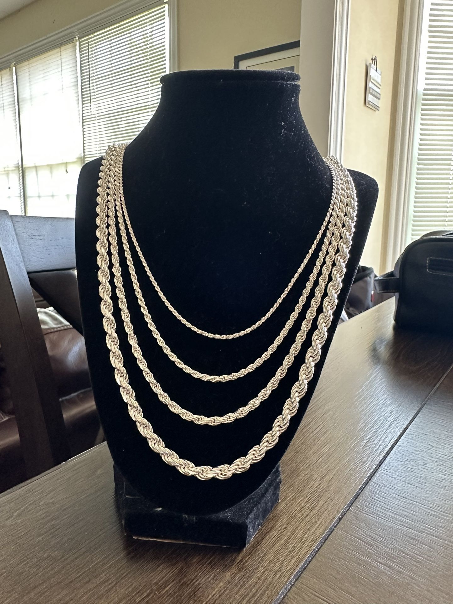 Sterling Silver .925 Rope Chains