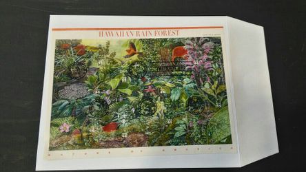 Nature of America stamp sheet series "HAWAIIAN RAIN FOREST"