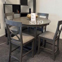 5-pc Counter Height Dining Table Set 