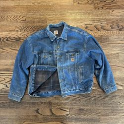 Carhartt J11 Denim Trucker Jacket - L