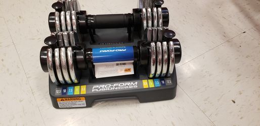 Proform spacesaver sale dumbbell