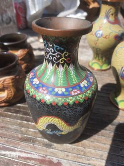Vintage, Chinese, Hand Painted Vase 