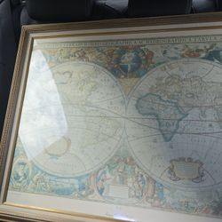 1630 world map by Henricus Hondius