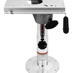 NOBLEZHU Adjustable Boat Seat Pedestal Height Locking Bases with Slide and Swivel for Locking Boat Seats Captain Chair 13 to 19 Inches Height, Adjusta