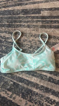 Pink Palm Puff Swim Top