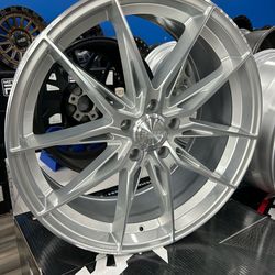KATANA KR10 20x8.5 5x114 ET:40mm GLOSSY SILVER MACHINE FACE $250 each