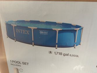 Intex Metal Frame Above Ground Pool Set