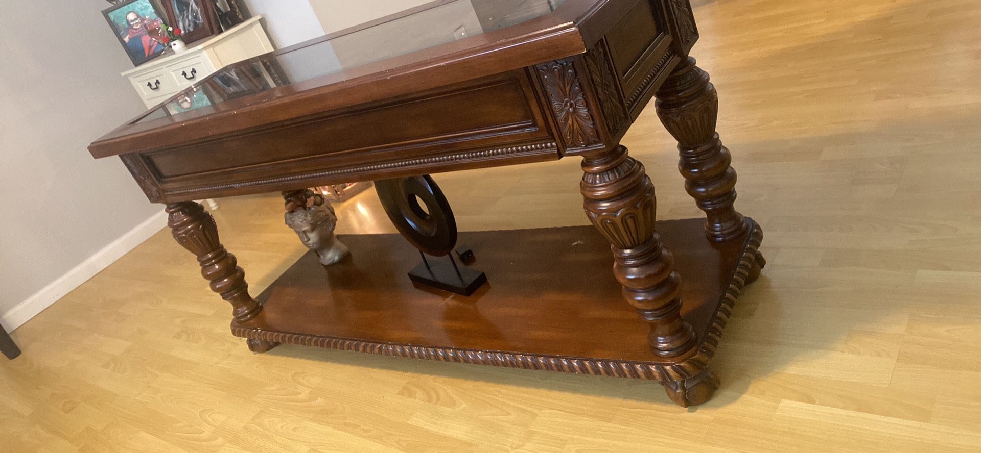 Console Table With glass top