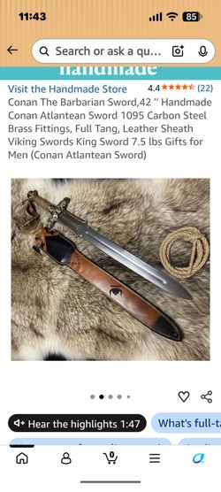Conan sword hand made