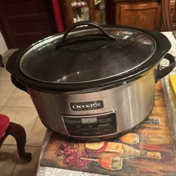 Nice Black And Stainless Steel Crock Pot 