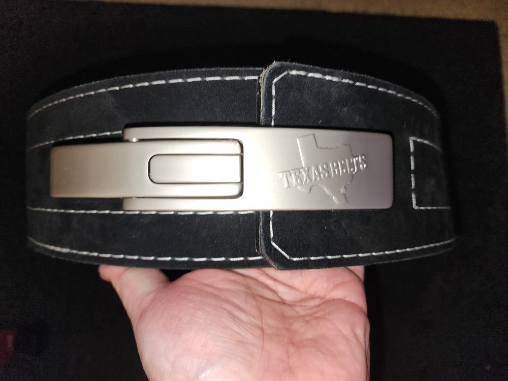 New 4XL Titan Longhorn Premium Suede Powerlifting Lever Belt - Made in the USA. For Sale Or Trade