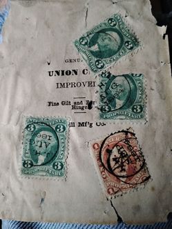 Stamps post marked 1864