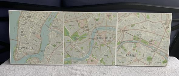 New York, London, Paris Wall Art